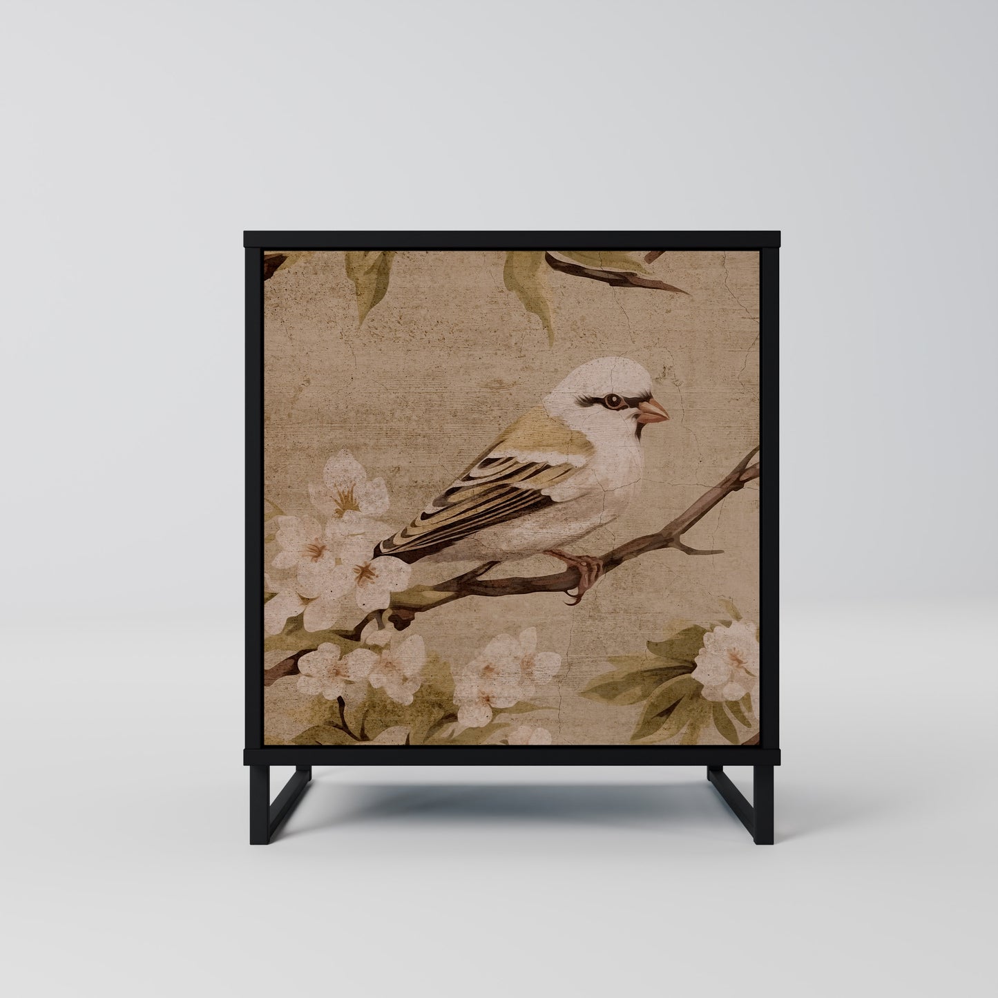 PETAL DISTINGUISH 1-Door Sideboard in Black Finish