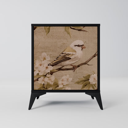 PETAL DISTINGUISH 1-Door Sideboard in Black Finish