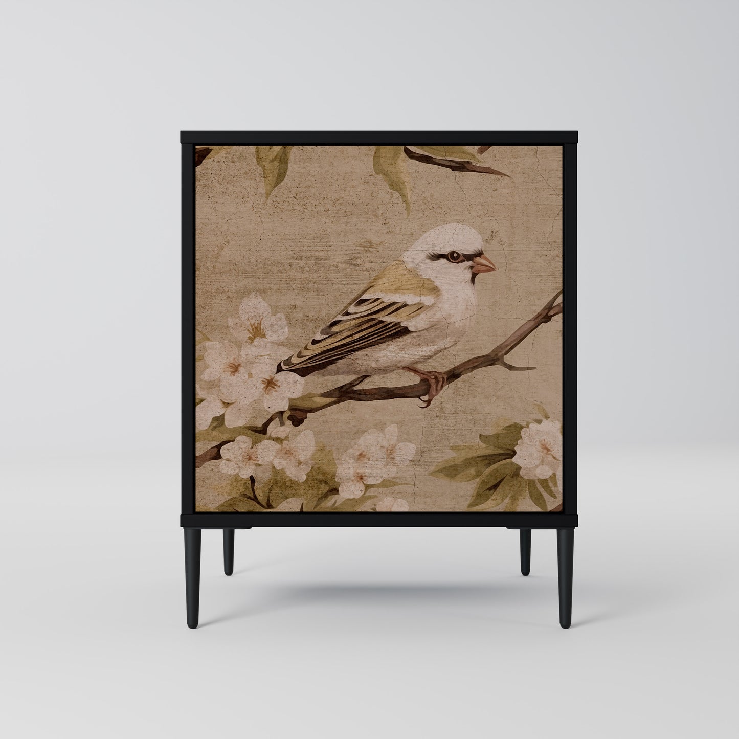 PETAL DISTINGUISH 1-Door Sideboard in Black Finish