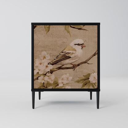 PETAL DISTINGUISH 1-Door Sideboard in Black Finish