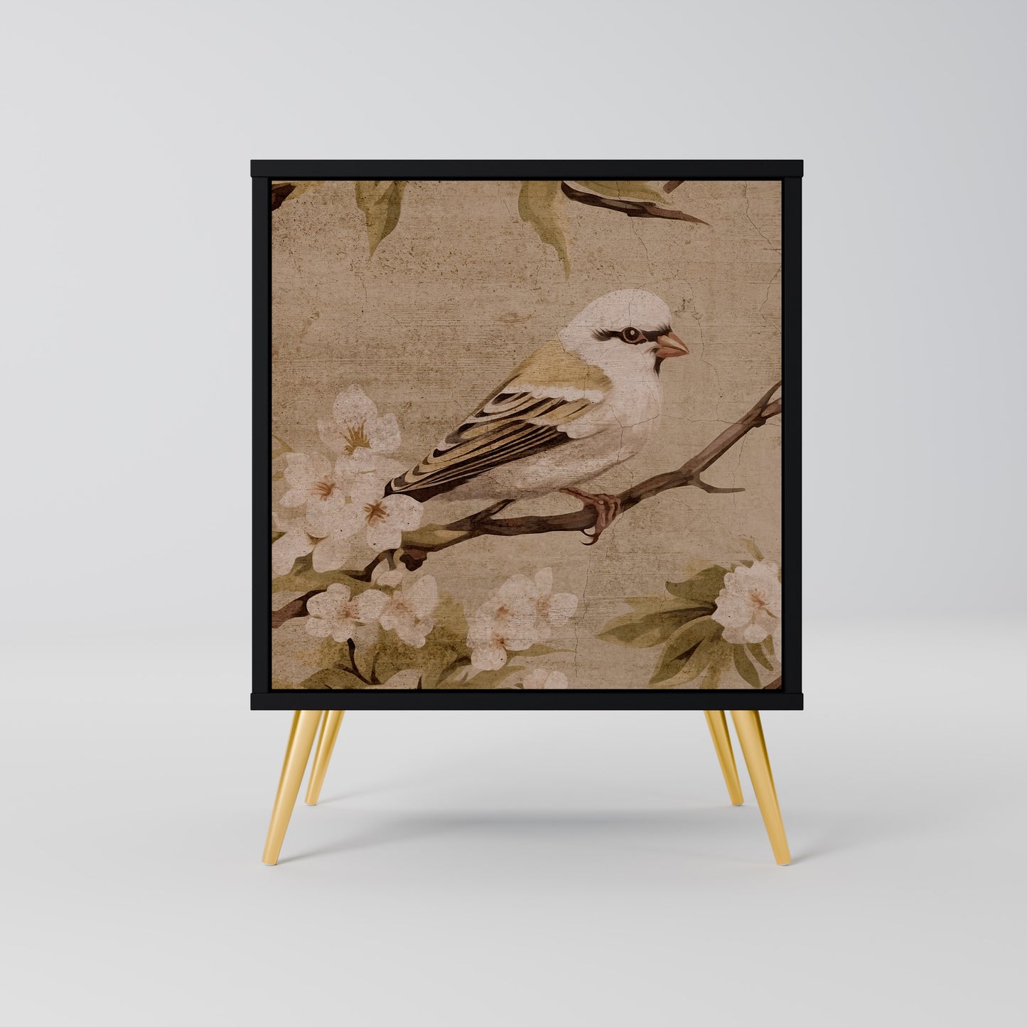 PETAL DISTINGUISH 1-Door Sideboard in Black Finish