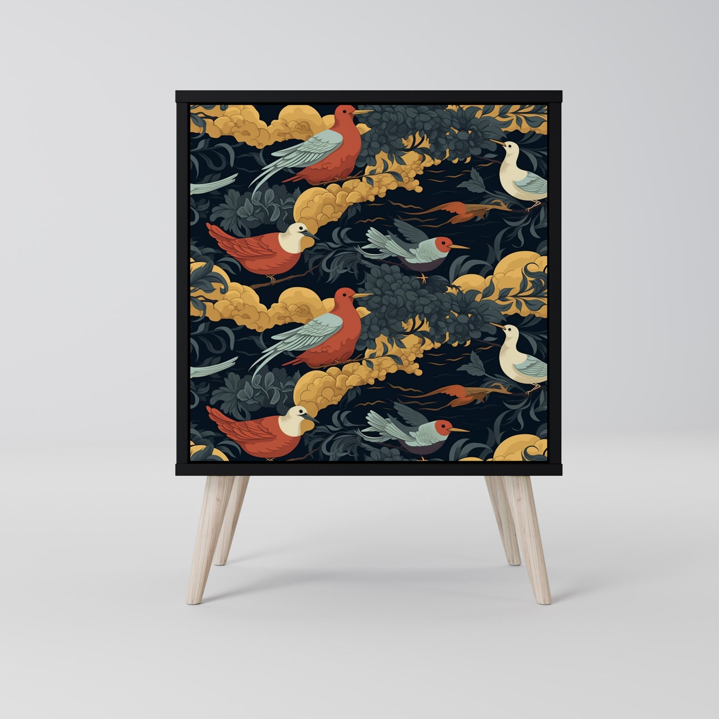 FOWLY DAZE 1-Door Sideboard in Black Finish