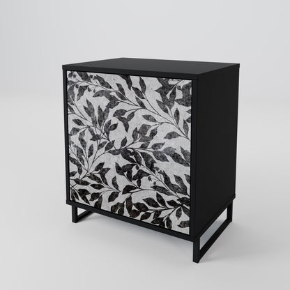 CHARCOAL SPROUT 1-Door Sideboard in Black Finish