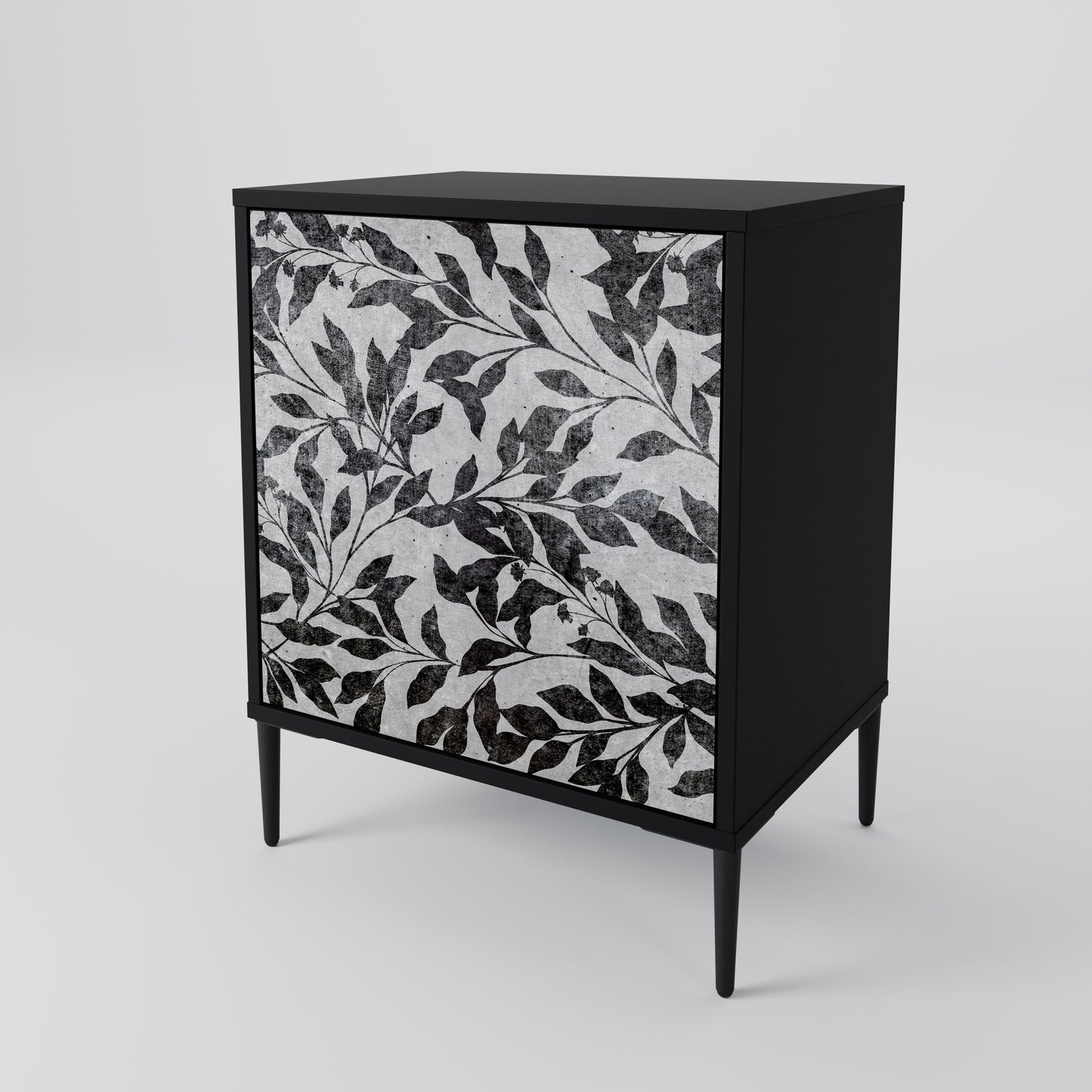 CHARCOAL SPROUT 1-Door Sideboard in Black Finish