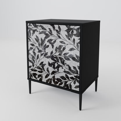 CHARCOAL SPROUT 1-Door Sideboard in Black Finish