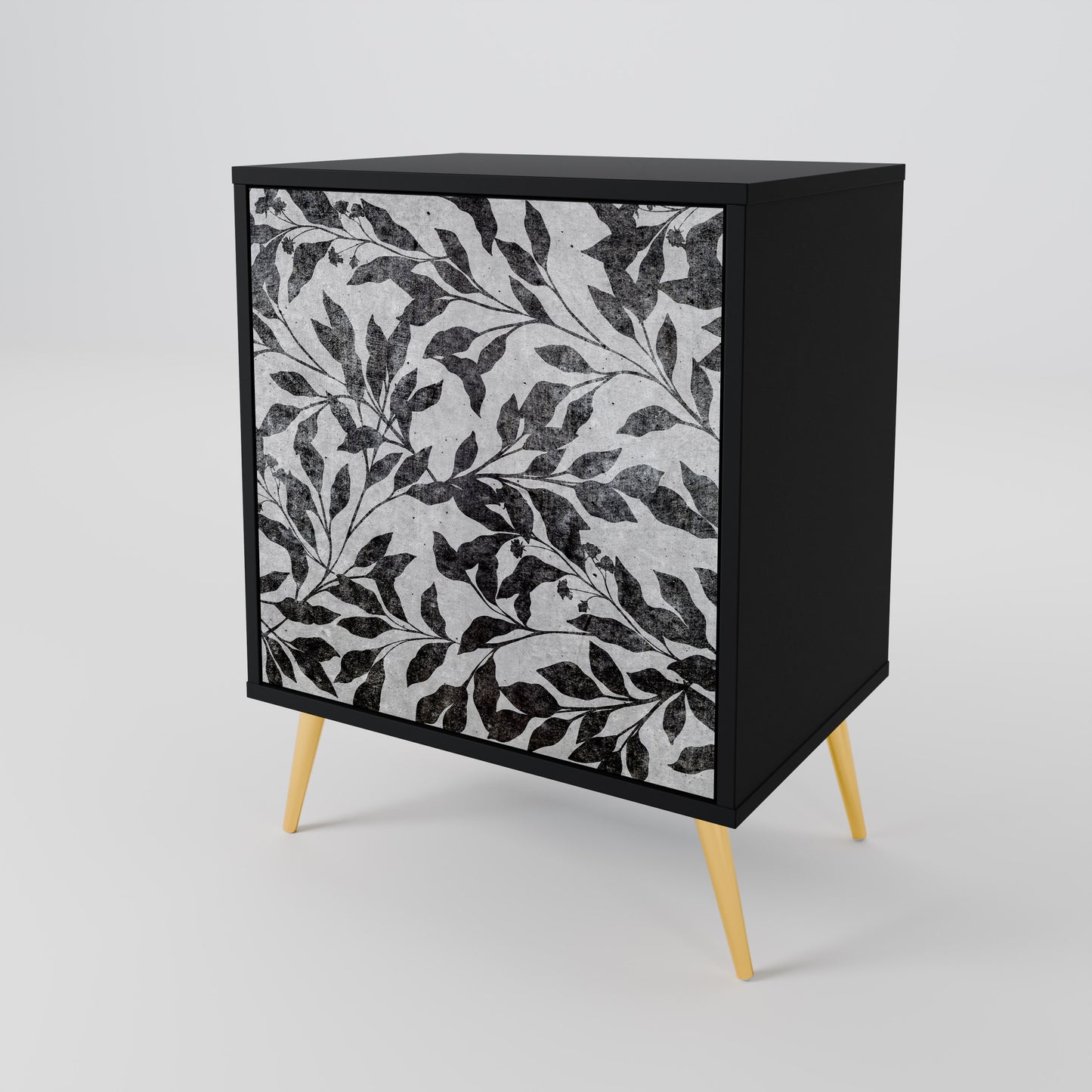 CHARCOAL SPROUT 1-Door Sideboard in Black Finish