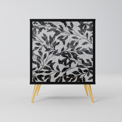 CHARCOAL SPROUT 1-Door Sideboard in Black Finish