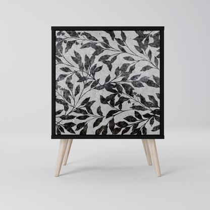 CHARCOAL SPROUT 1-Door Sideboard in Black Finish