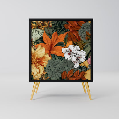 RADIANT FLORA 1-Door Sideboard in Black Finish