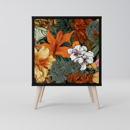 RADIANT FLORA 1-Door Sideboard in Black Finish