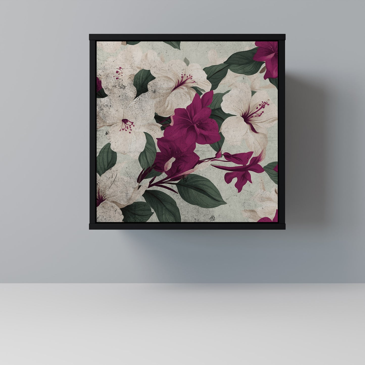 FLOWERET DREAM 1-Door Sideboard in Black Finish