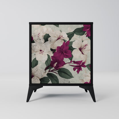 FLOWERET DREAM 1-Door Sideboard in Black Finish