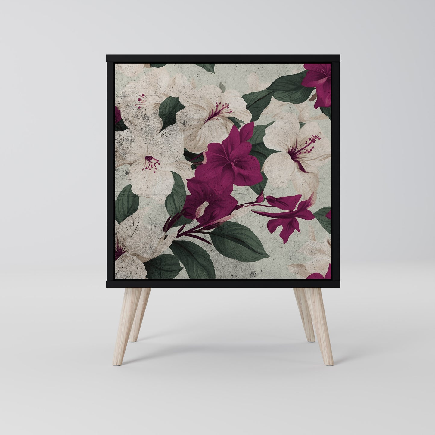 FLOWERET DREAM 1-Door Sideboard in Black Finish