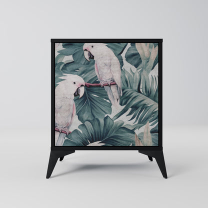 Credenza POPINJAY LOOK a 1 anta con finitura nera