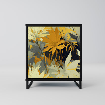 SUNKISSED LILY 1-Door Sideboard in Black Finish