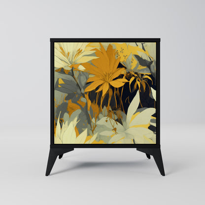 SUNKISSED LILY 1-Door Sideboard in Black Finish