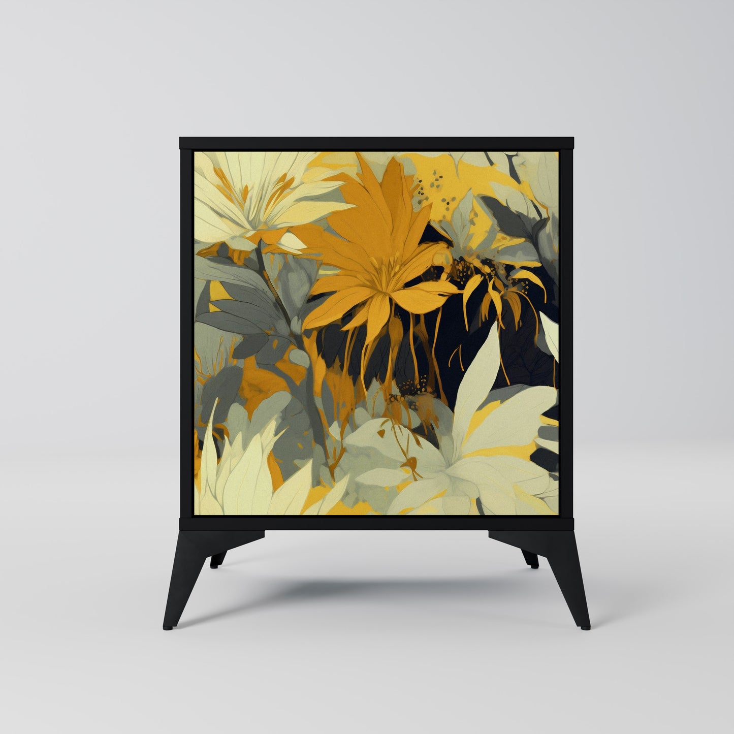 SUNKISSED LILY 1-Door Sideboard in Black Finish