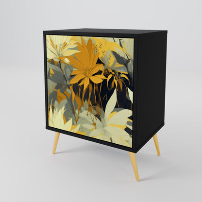 SUNKISSED LILY 1-Door Sideboard in Black Finish