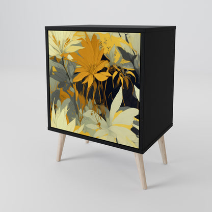 SUNKISSED LILY 1-Door Sideboard in Black Finish