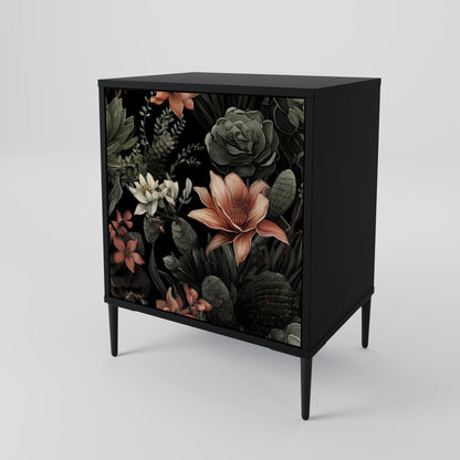Credenza SECRET VERDURE a 1 anta con finitura nera