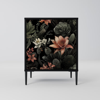 Credenza SECRET VERDURE a 1 anta con finitura nera