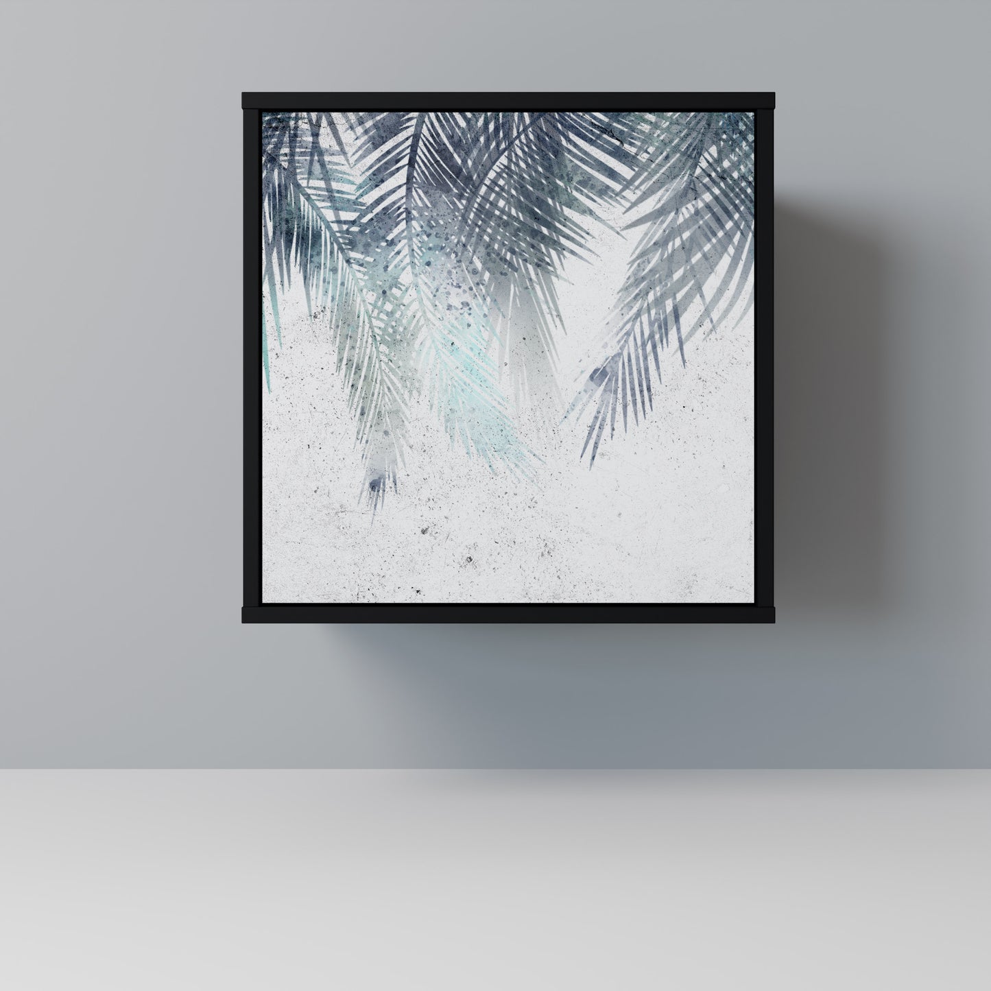 Credenza PALM VEIL a 1 anta con finitura nera