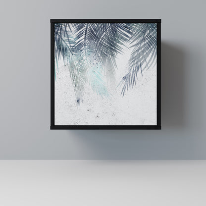 Credenza PALM VEIL a 1 anta con finitura nera