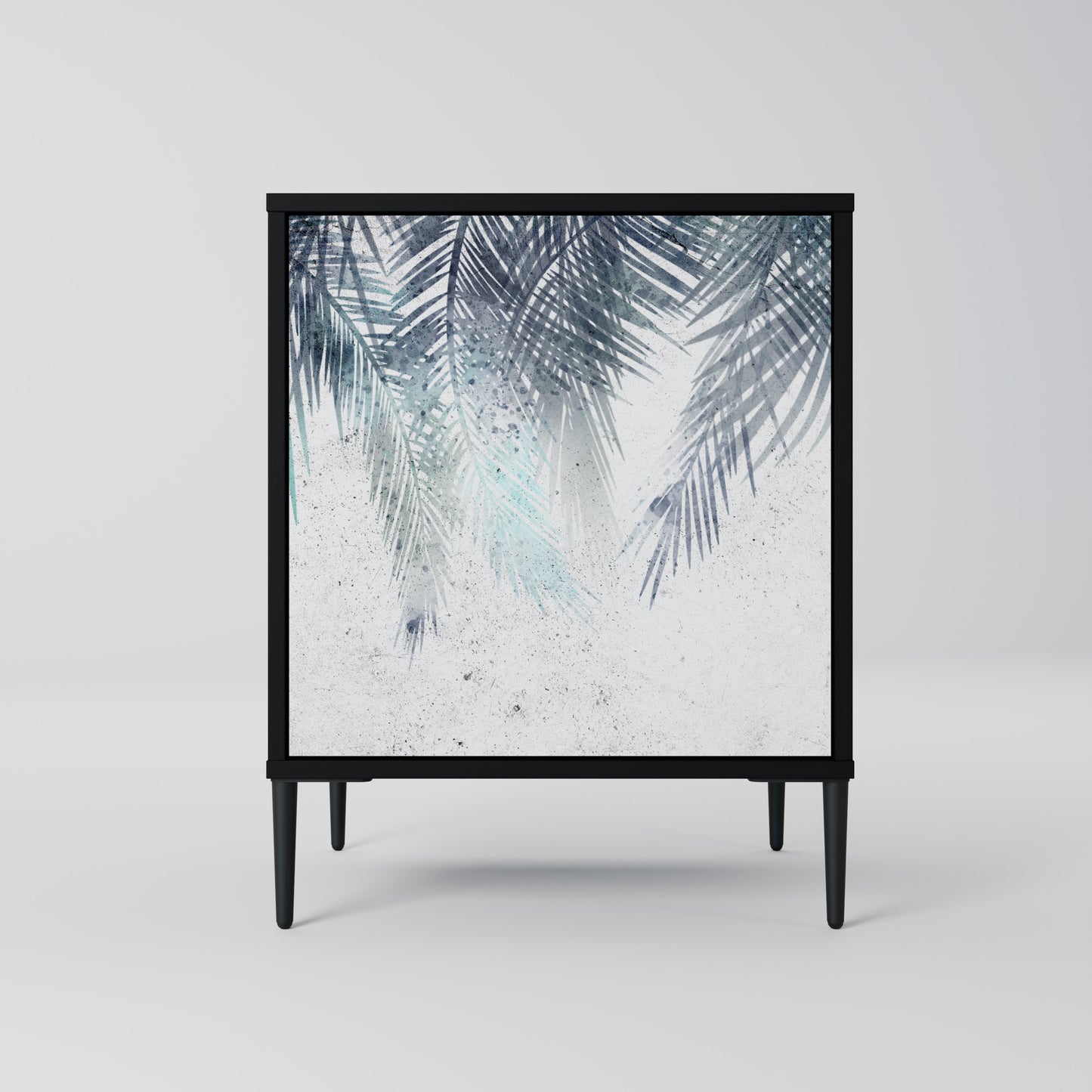Credenza PALM VEIL a 1 anta con finitura nera