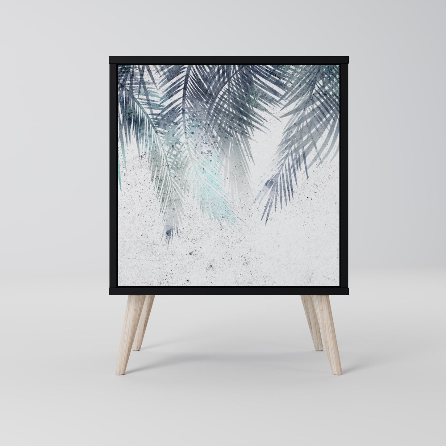 Credenza PALM VEIL a 1 anta con finitura nera