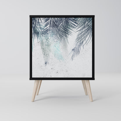 Credenza PALM VEIL a 1 anta con finitura nera