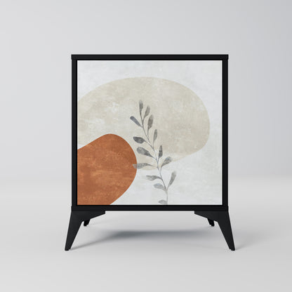 Credenza TRANQUIL TWIG a 1 anta con finitura nera