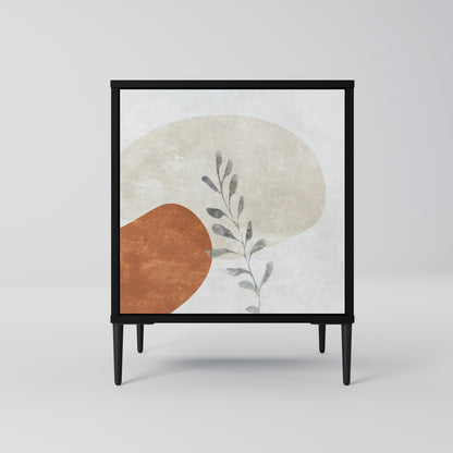 Credenza TRANQUIL TWIG a 1 anta con finitura nera