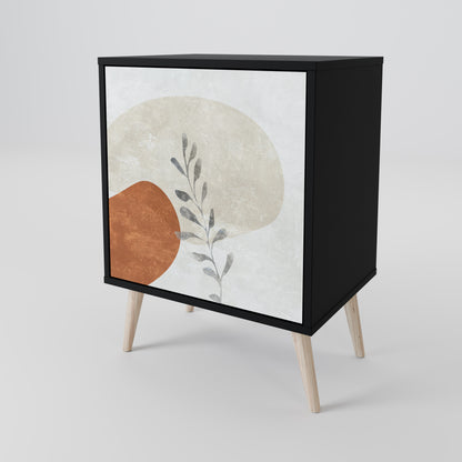 Credenza TRANQUIL TWIG a 1 anta con finitura nera