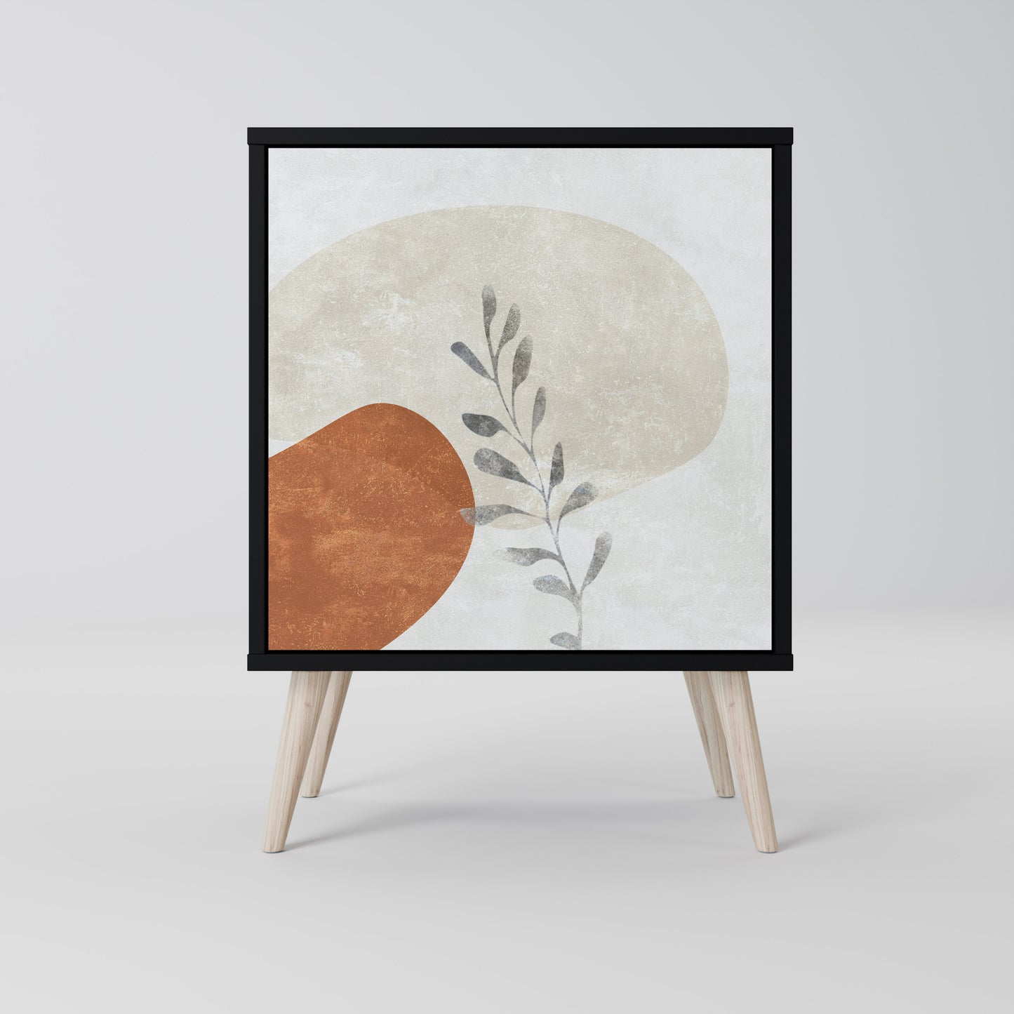 Credenza TRANQUIL TWIG a 1 anta con finitura nera