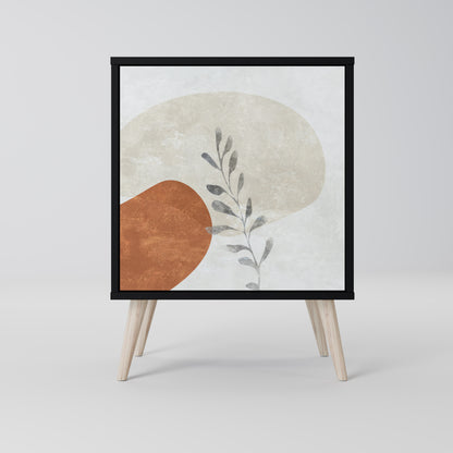 Credenza TRANQUIL TWIG a 1 anta con finitura nera