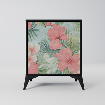 Credenza HAWAIIAN SPIRIT a 1 anta con finitura nera