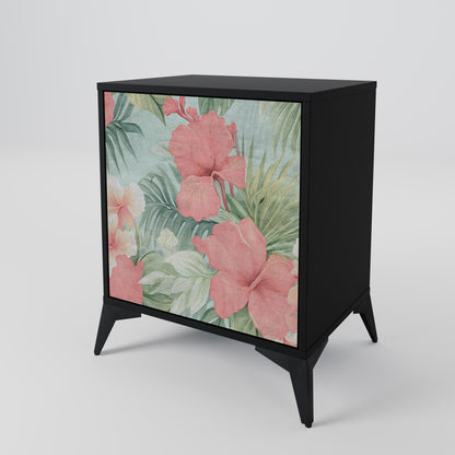 Credenza HAWAIIAN SPIRIT a 1 anta con finitura nera