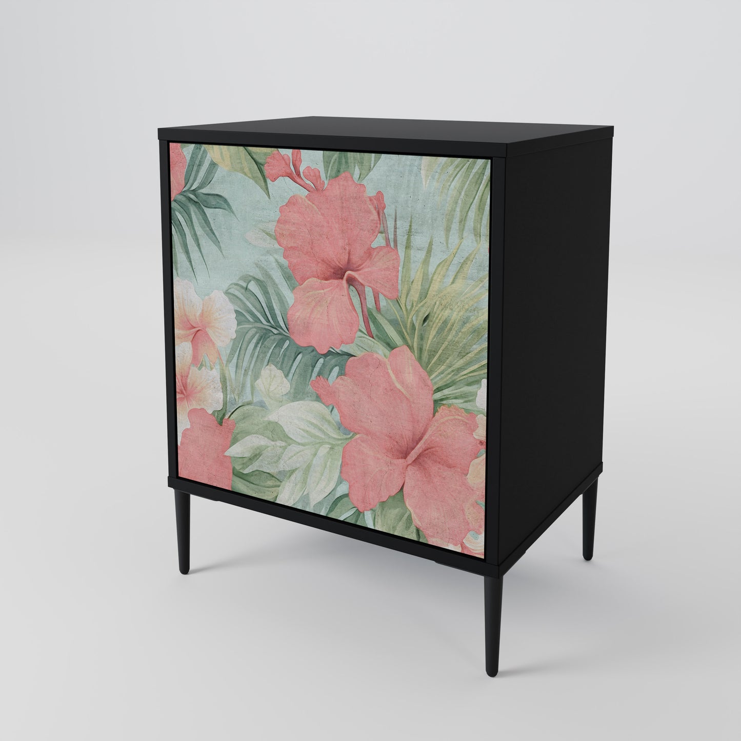 Credenza HAWAIIAN SPIRIT a 1 anta con finitura nera