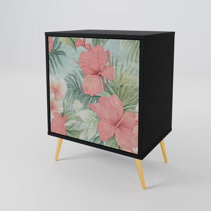Credenza HAWAIIAN SPIRIT a 1 anta con finitura nera