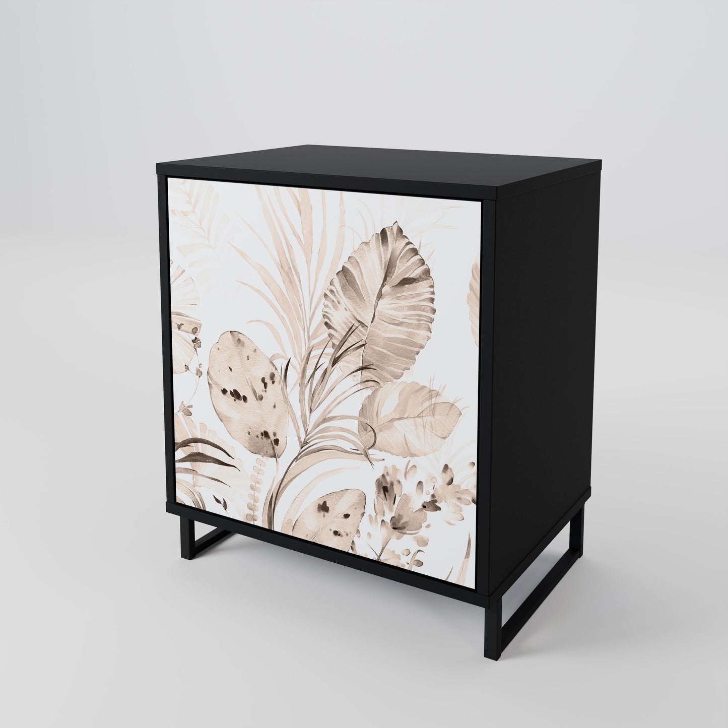 Credenza WILD TENDERNESS a 1 anta con finitura nera