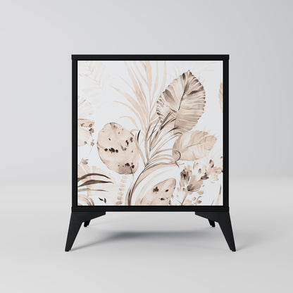 Credenza WILD TENDERNESS a 1 anta con finitura nera