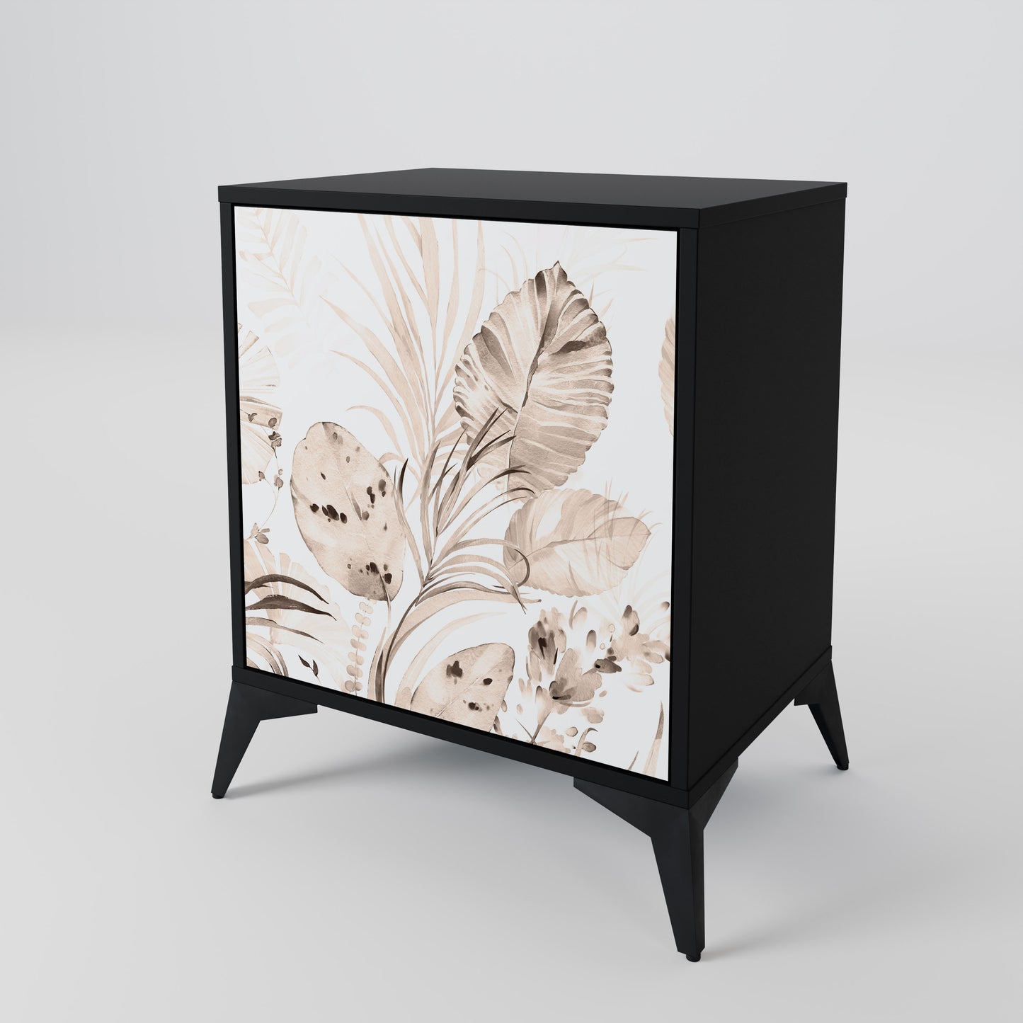 Credenza WILD TENDERNESS a 1 anta con finitura nera