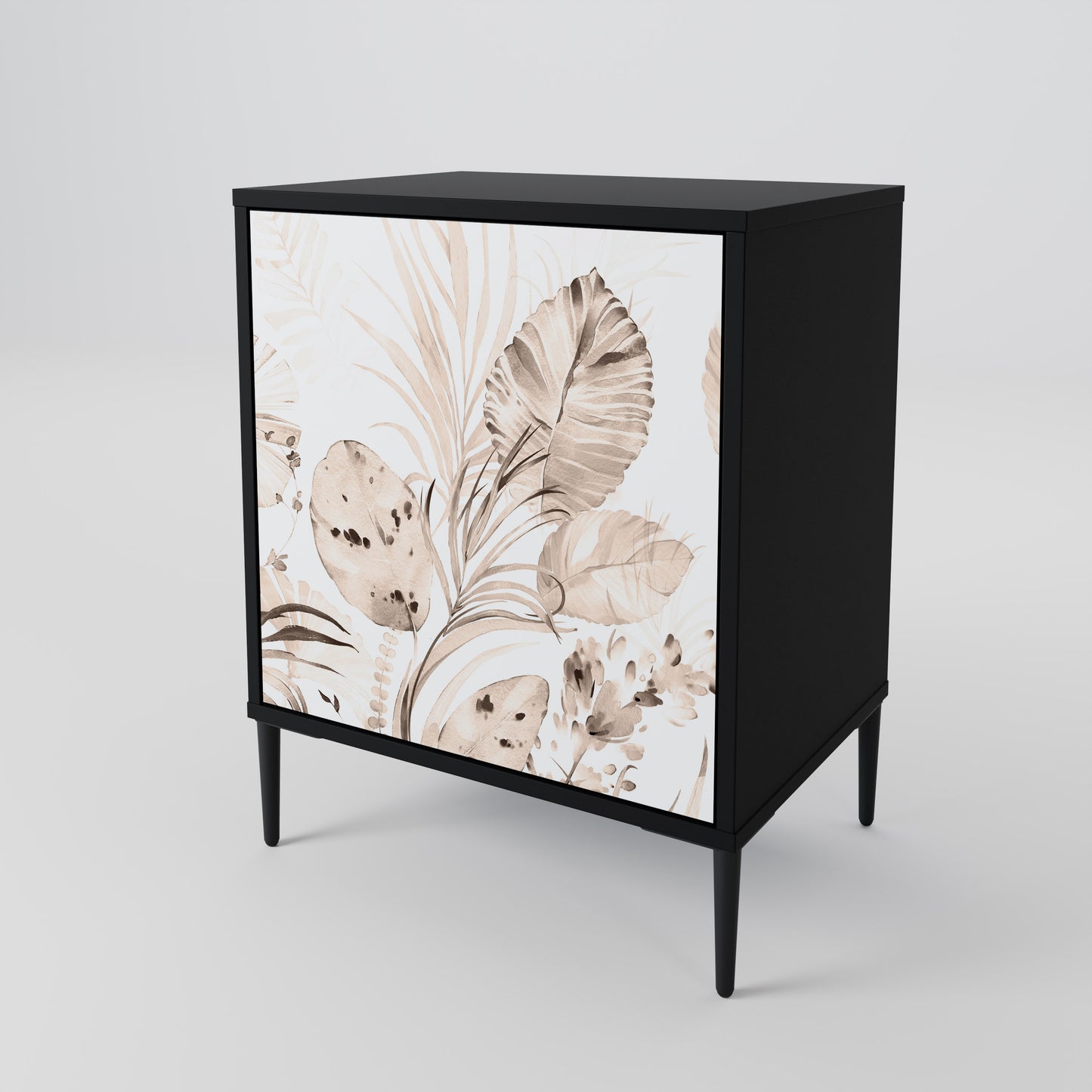 Credenza WILD TENDERNESS a 1 anta con finitura nera