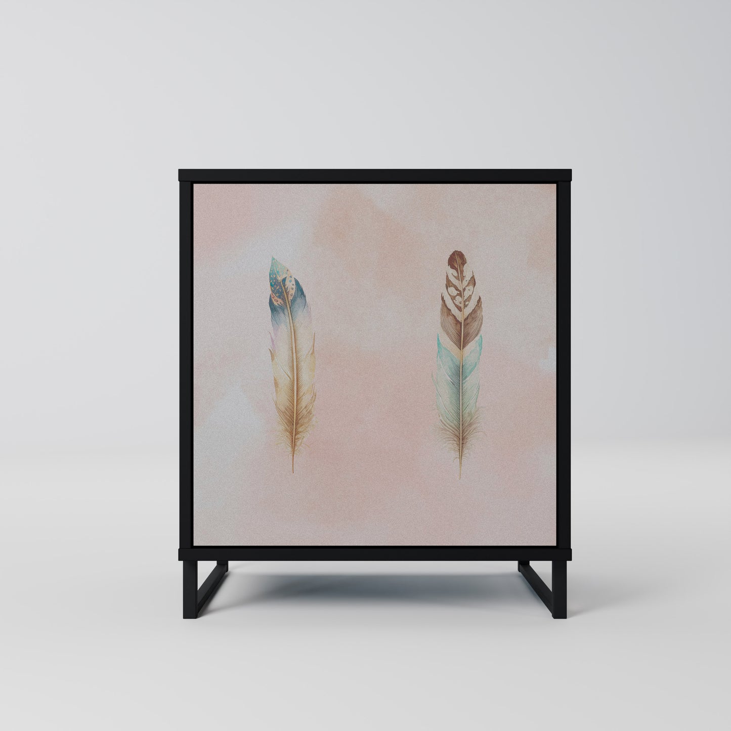 Credenza THE DELIQUESCE a 1 anta con finitura nera