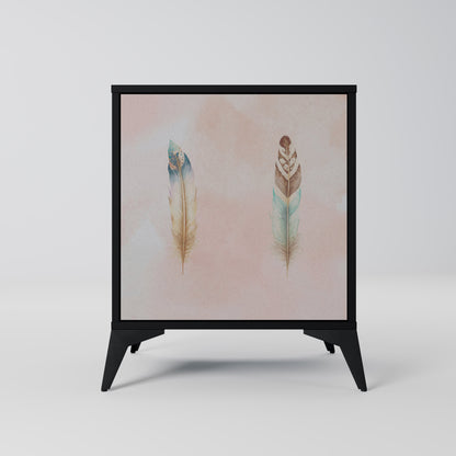 Credenza THE DELIQUESCE a 1 anta con finitura nera