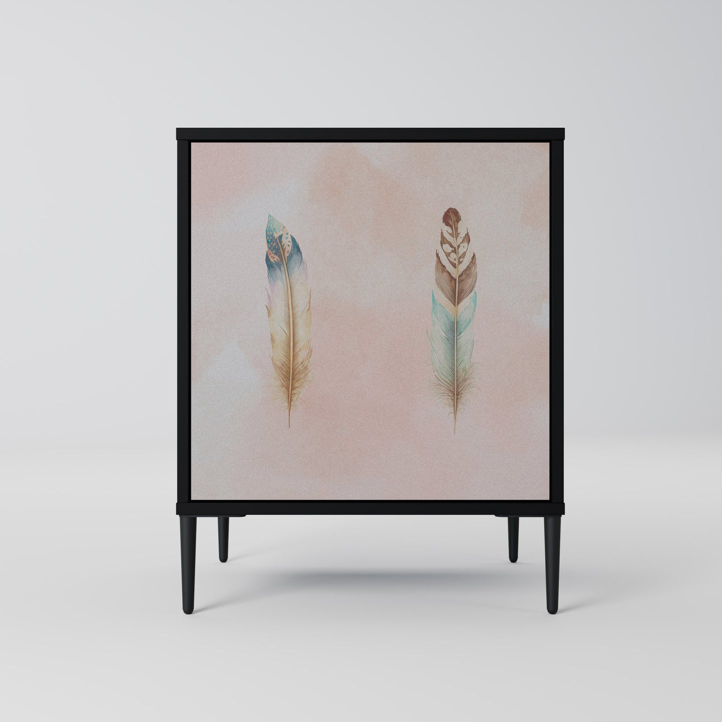 Credenza THE DELIQUESCE a 1 anta con finitura nera