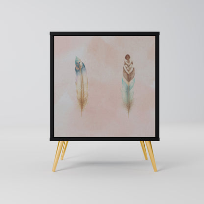 Credenza THE DELIQUESCE a 1 anta con finitura nera