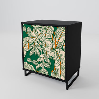 Credenza VERDANT PLEASURES a 1 anta con finitura nera