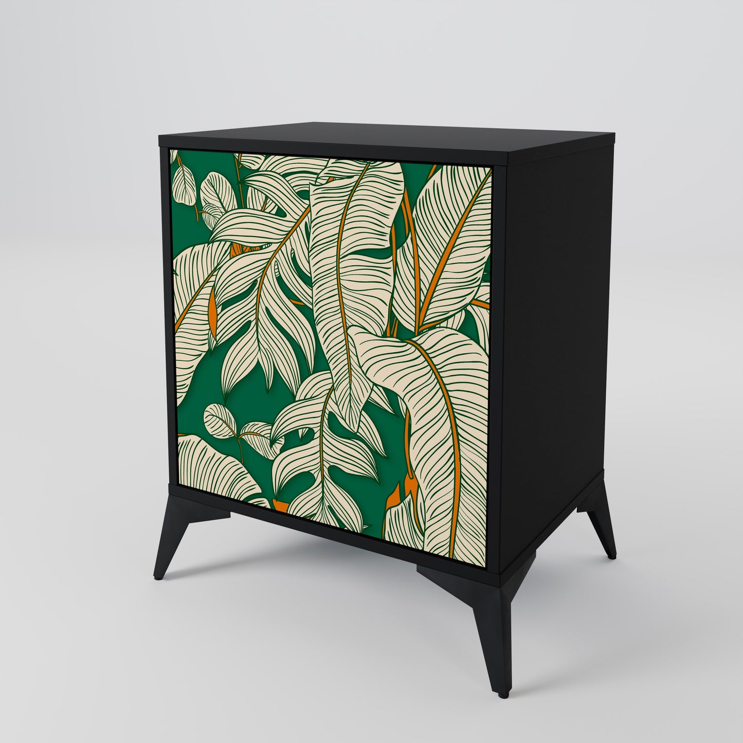 Credenza VERDANT PLEASURES a 1 anta con finitura nera