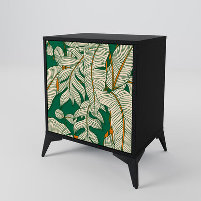 VERDANT PLEASURES 1-Door Sideboard in Black Finish
